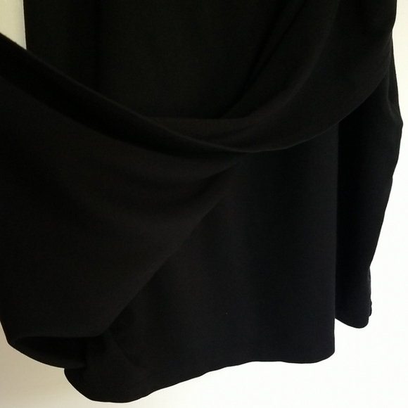 Torrid Black Off Shoulder / Cold Shoulder Assymetrical Hem Bodycon Dress - Picture 9 of 14